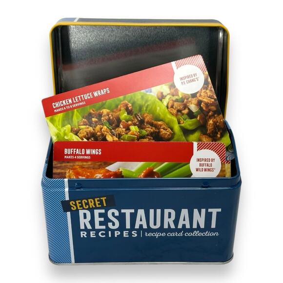 Secret Resturant Recipes Tin Recipe Card Organizer - Picture 5 of 5